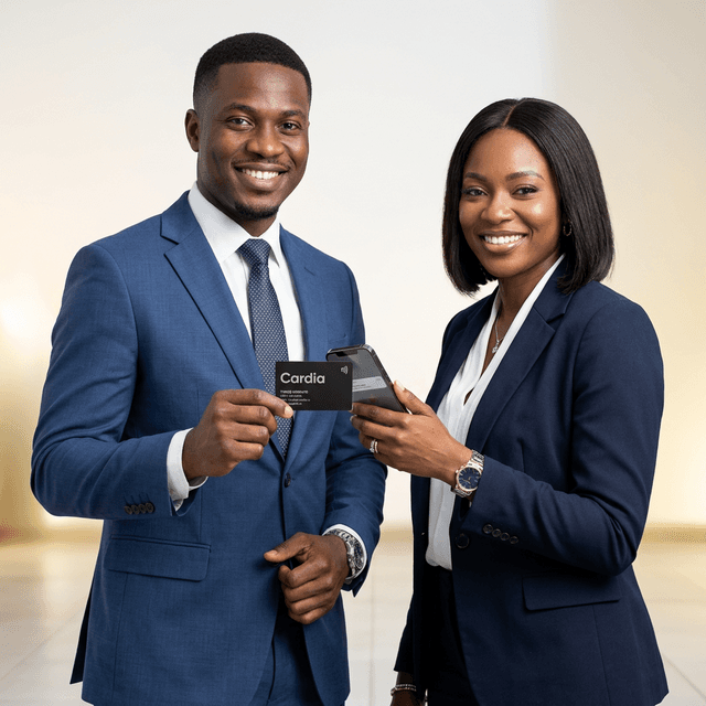 Professionals using Cardia NFC card